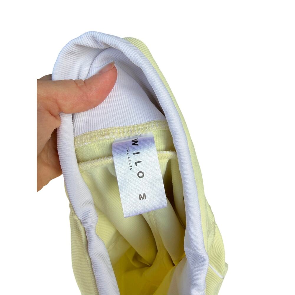 Wilo the Label Women's Ribbed Piper Bra & Short Set Lemon M - Picture 10 of 10